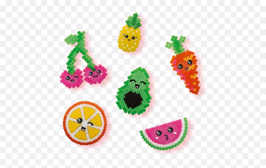 Download Hd Iron On Beads Kawaii Fruit - Craft Transparent Emoji,Bead Png