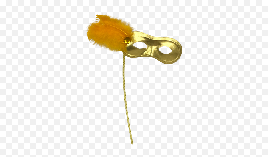 Metallic Gold Mask With Gold Feathers On Side With Gold Handle Each Emoji,Gold Feather Png