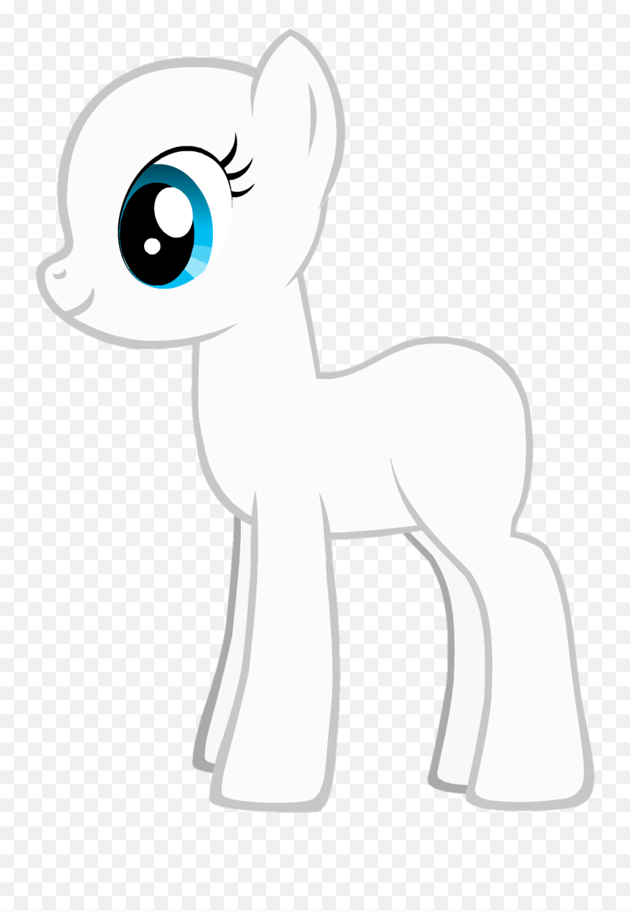 Drawing Ponies Kid - Mlp Base Ms Paint Friendly Emoji,My Little Pony Clipart Black And White