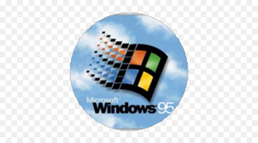 Windows 95 Badge For Fans Of Windows 95 - Checkered Emoji,Windows 95 Logo
