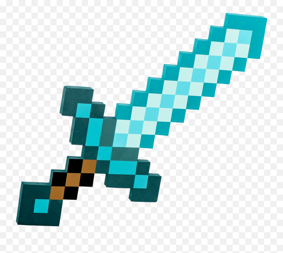 Minecraft Diamond Sword Enchanted Png - Minecraft Sword Toy Png Emoji,Diamond Sword Png