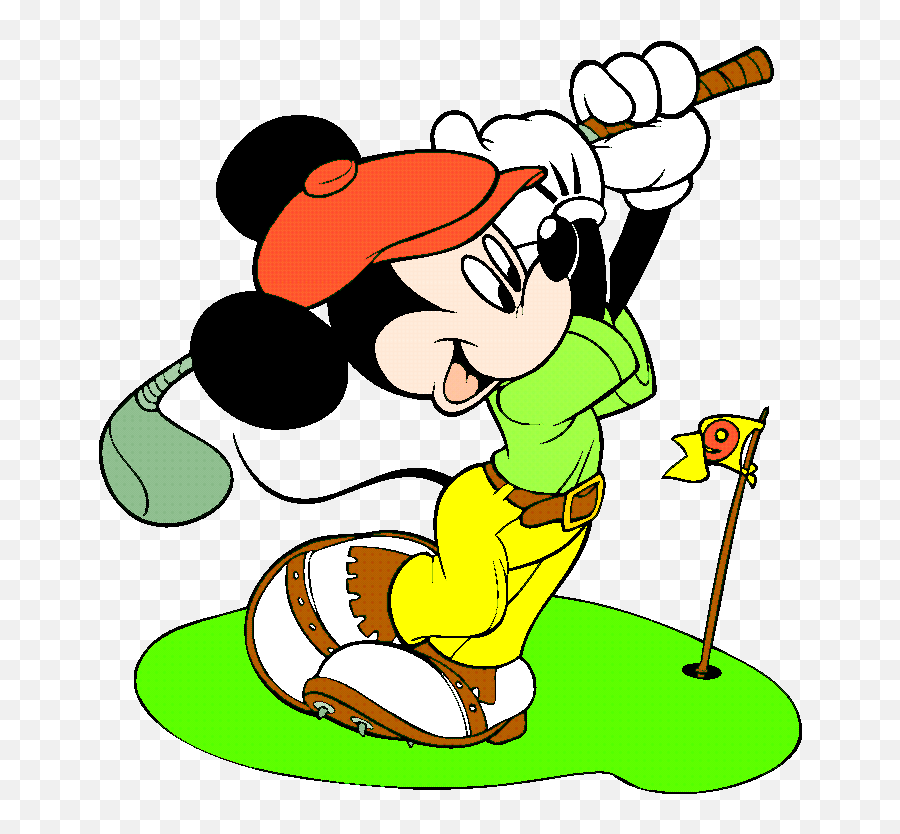 Golfer Clipart Mickey Mouse Golfer Mickey Mouse Transparent - Funny Golf Free Clip Art Emoji,Mickey Mouse Clipart