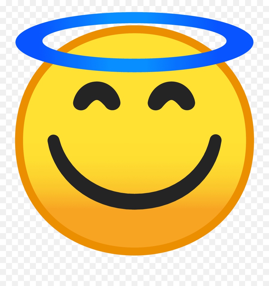 Smiling Face With Halo Icon - Smiley Face With Halo Emoji Faces,Halo Png