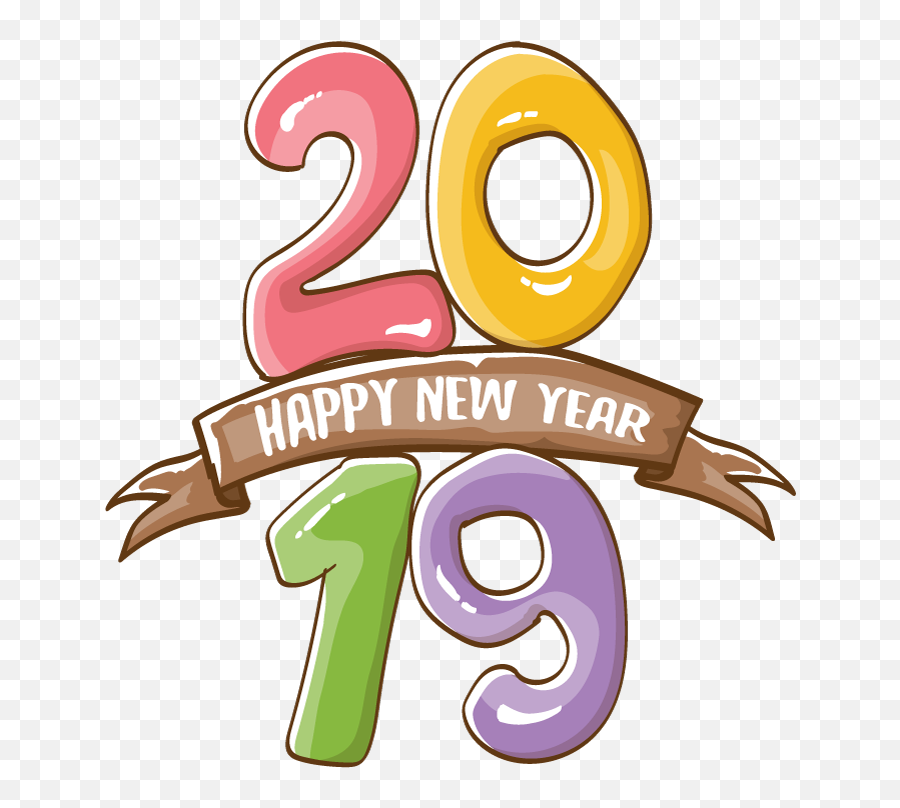 2019 Happy New Year 19 Vector - Language Emoji,2019 Clipart