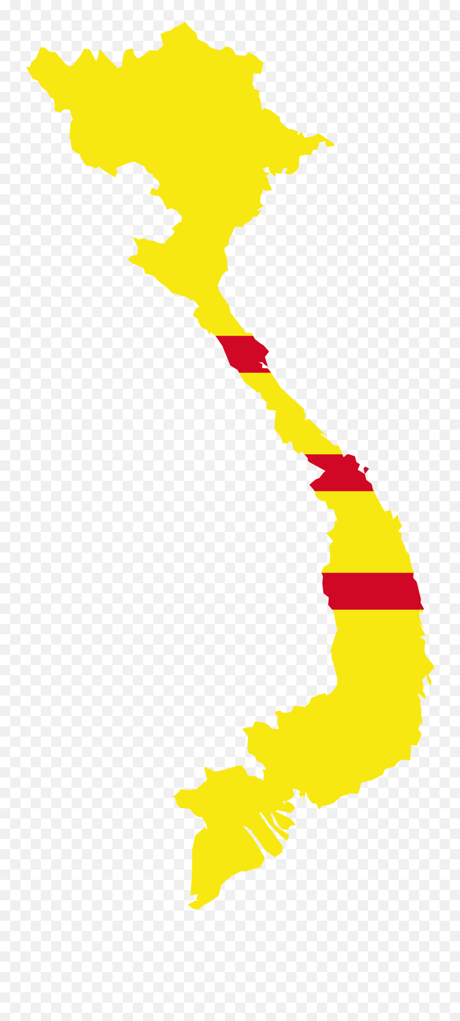 Flag Map Of The State Of Vietnam - Vietnam Flag Map Emoji,Vietnam Flag Png