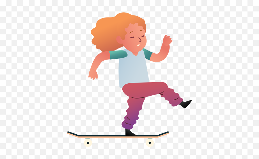 Girl Skate Character - Niña En Patineta Png Emoji,Girl Skate Logos