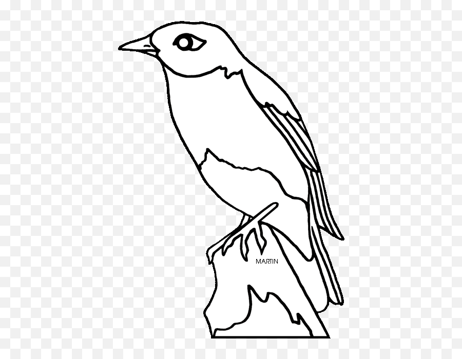 Clip Art - Drawing Nevada State Bird Emoji,New York Clipart