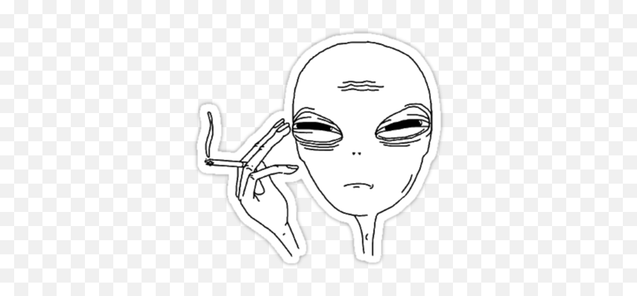 Download Drawn Alien Abstract - Transparent Alien Smoking Alien Smoking Black Background Emoji,Alien Transparent Background