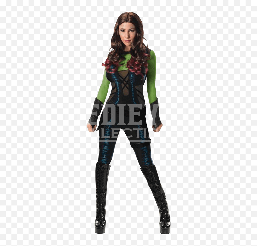 Download Adult Gamora Costume - Guardians Of The Galaxy Gamora Costume Emoji,Gamora Png