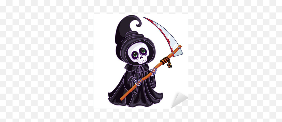 Death With A Scythe In His Hands On White Background Emoji,Scythe Clipart