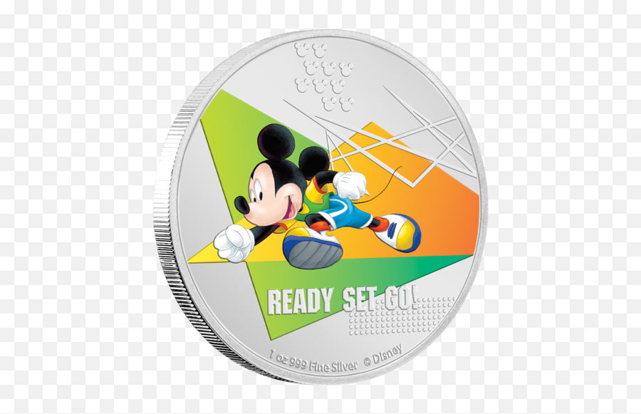 2020 - Mickeymousesportsu2014runningagcoin1ozrev Emoji,Mickey And Friends Clipart