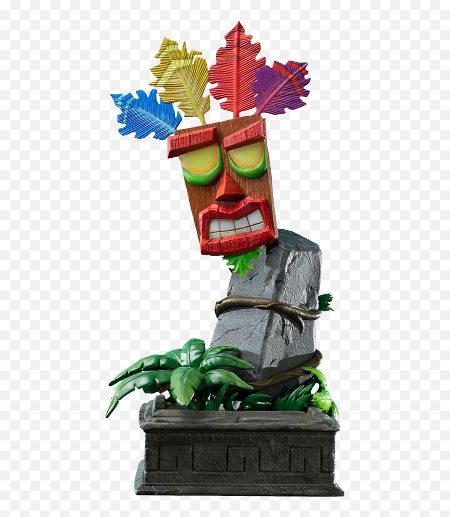 Mini Aku Aku Mask Statue By First 4 Figures Sideshow Emoji,Purple Minions Logo