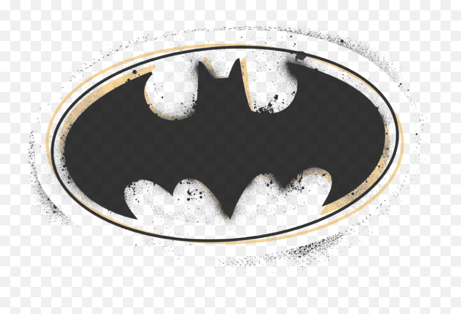 Batman - Spray Paint Logo Menu0027s Tshirt Regular Fit Happy Emoji,Paint Logo