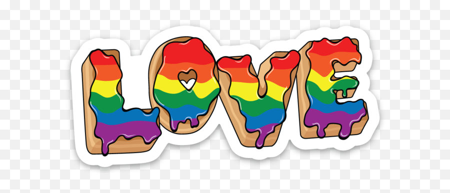 Love Is Love - Love Donuts Dripping With Pride U2014 Gumption Emoji,Donut Png