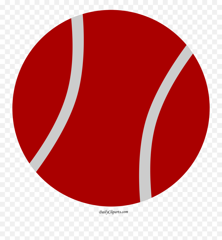 Red Tennis Ball Icon Clipart Free - Dot Emoji,Tennis Ball Clipart