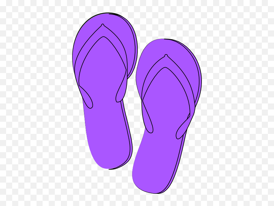 Flip Flops Clip Art At Clker - Clip Art Purple Flip Flops Emoji,Flip Flop Clipart