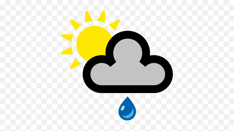 Weather Icons - Transparent Background Rainy Weather Symbol Emoji,Transparent Icons