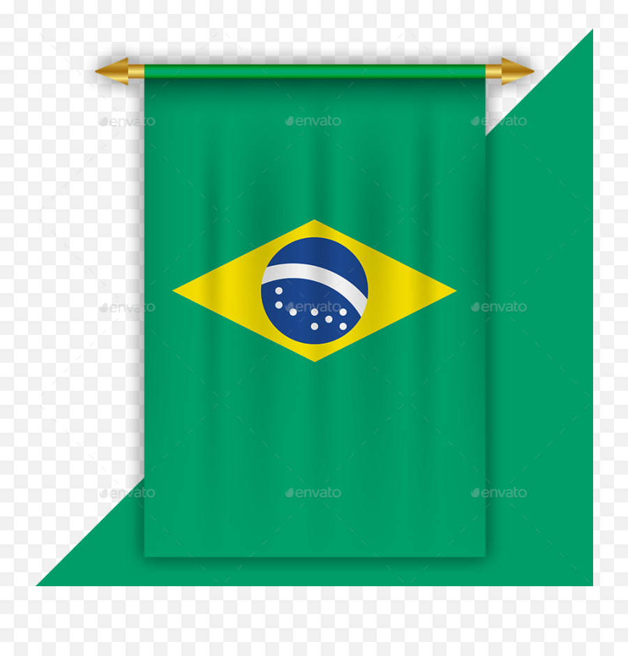 Brazil Flag In Various Shapes - Vertical Emoji,Brazil Flag Png
