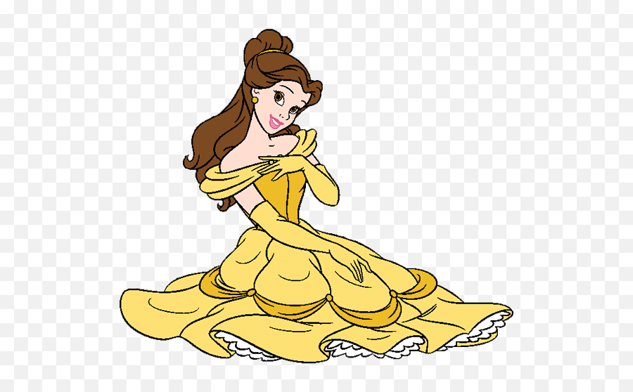 Library Of Disney Princess Belle - Belle Disney Princess Sitting Emoji,Belle Clipart