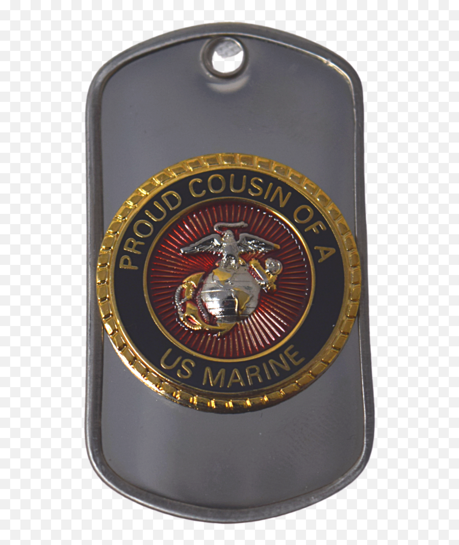 Proud Cousin Of A Us Marine Dogtag - Solid Emoji,Us Marine Logo
