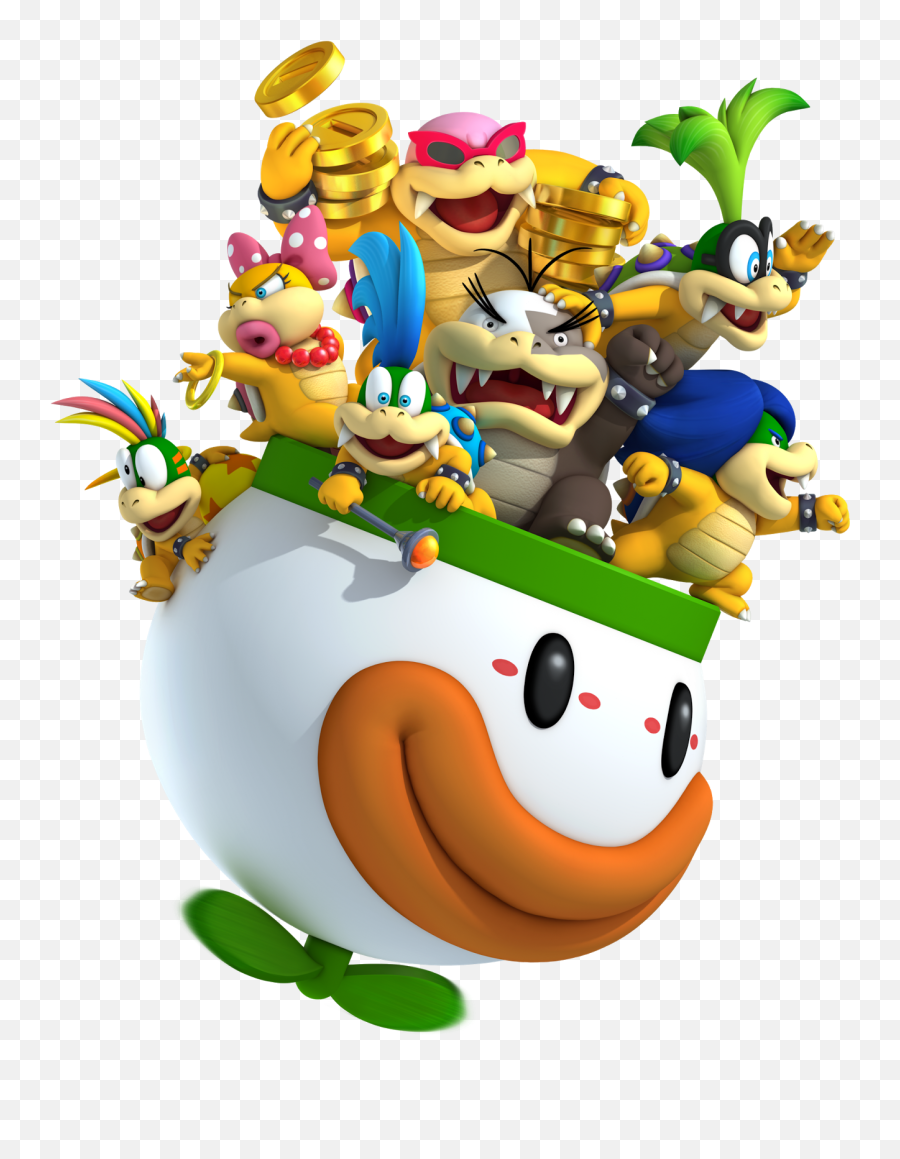 Download Hd New Super Mario Bros - New Super Mario Bros 2 Super Mario Koopalings Emoji,Mario Bros Png