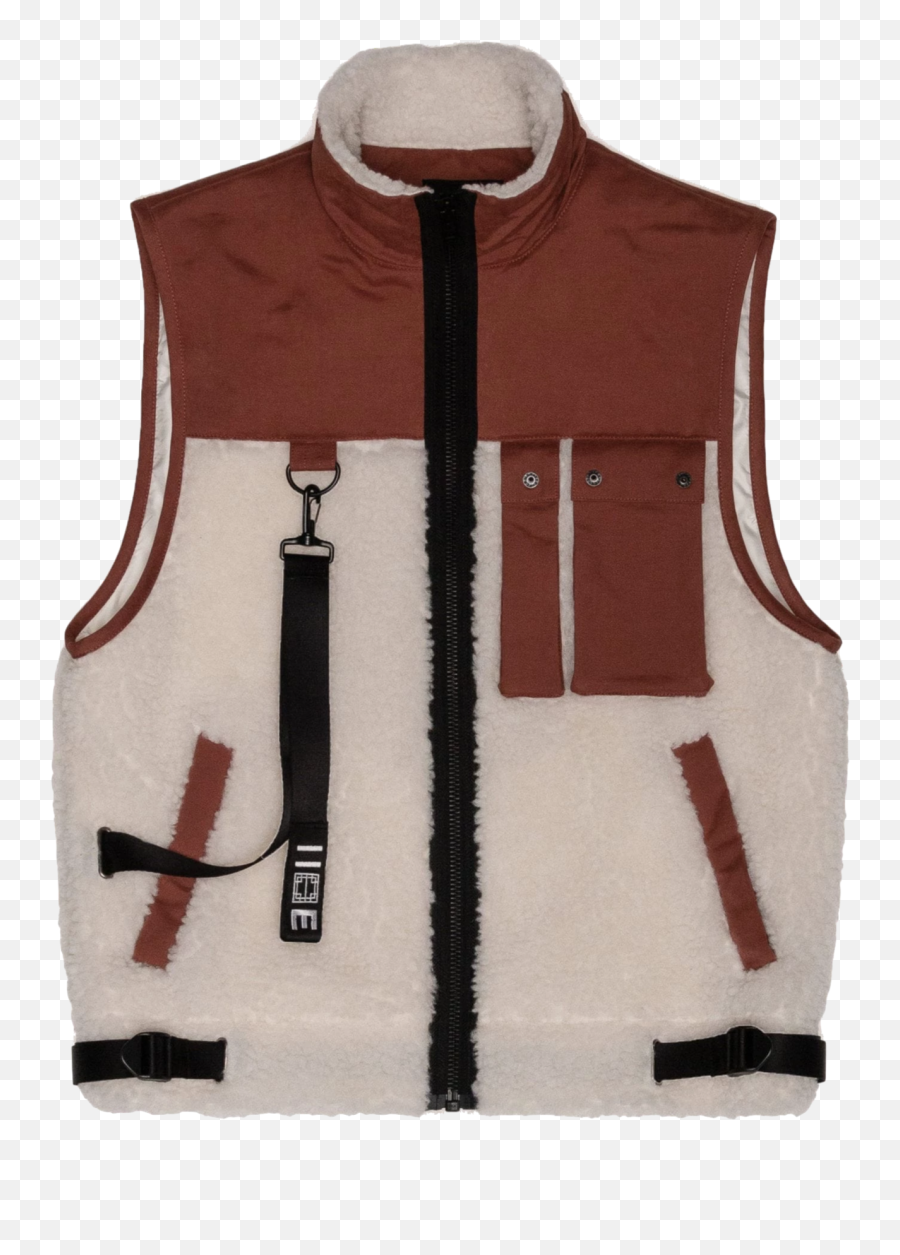 Sherpa Vest U0027copper Off Whiteu0027 - Sleeveless Emoji,Iise Logo