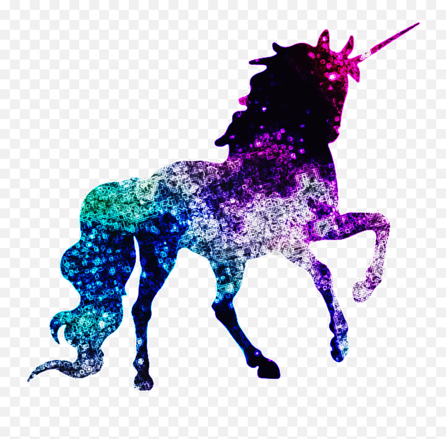 Unicorn Silhouette - Galaxy Unicorns Hd Png Download Magical Unicorns Emoji,Unicorn Silhouette Png