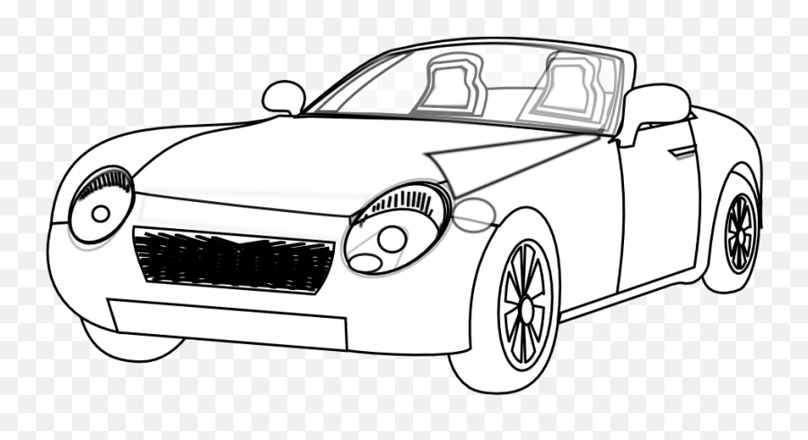 Net Clip Art Alloy Yellow Convertible Sports Car - Png Emoji,Sports Car Clipart