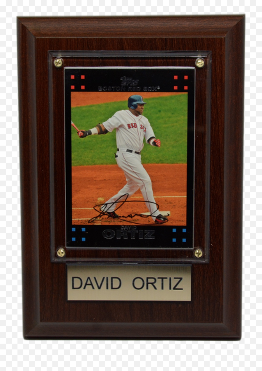 David Ortiz Boston Red Sox 4 X 6 Baseball Card Plaque Emoji,Boston Red Sox Png