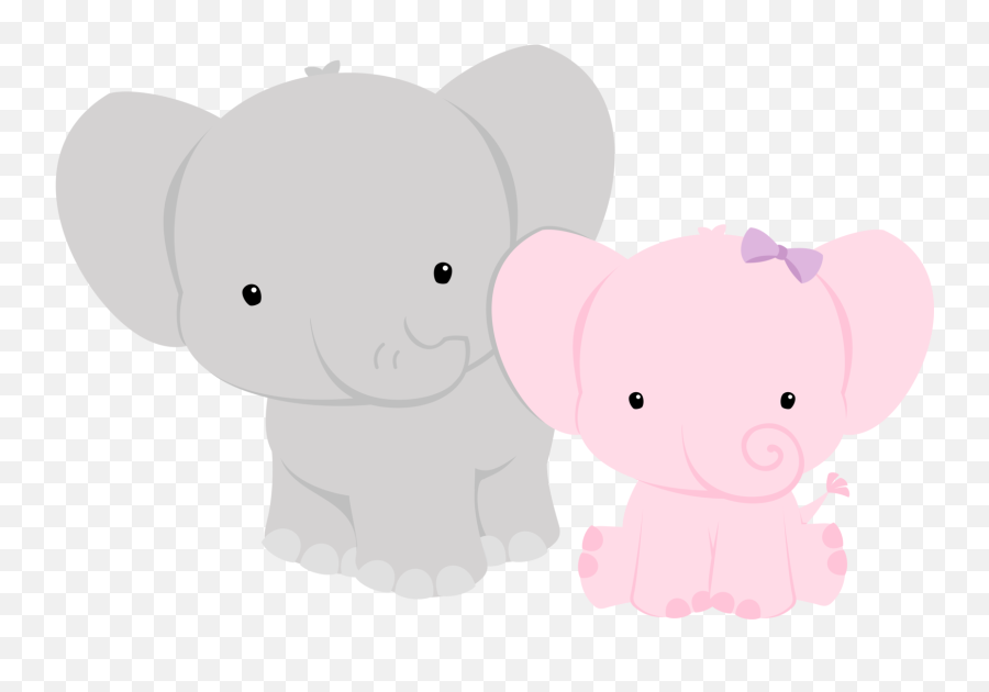 Elephant Baby Shower Animal Clip Art - Elephant Png Download Casal De Elefantes Desenho Png Emoji,Baby Elephant Clipart