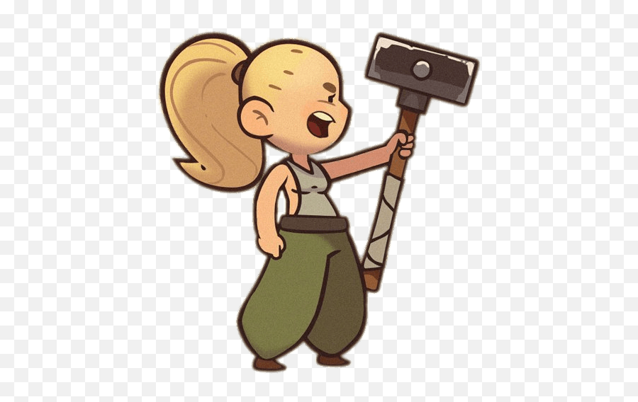 Almost A Hero Character Vexx Holding Hammer Transparent Png Emoji,Sledgehammer Clipart