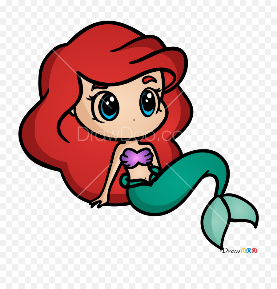 How To Draw Mermaid Chibi Emoji,Mermaid Shell Clipart