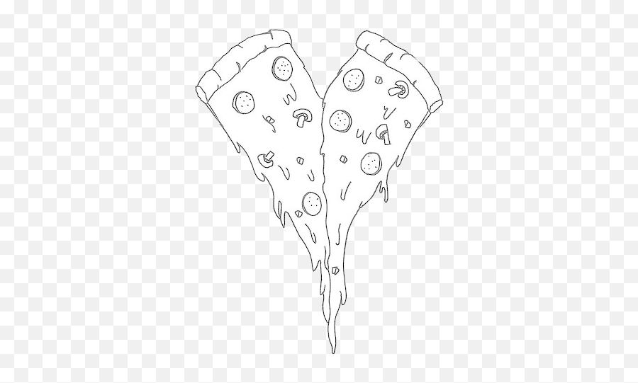 Pizza Black And White - Clip Art Library Sketch Emoji,Pizza Clipart Black And White