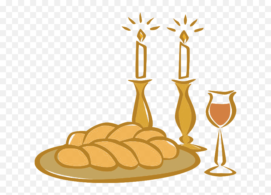 Shabbat Candles Judaism Clip Art - Shabbat Clipart Emoji,Candles Clipart