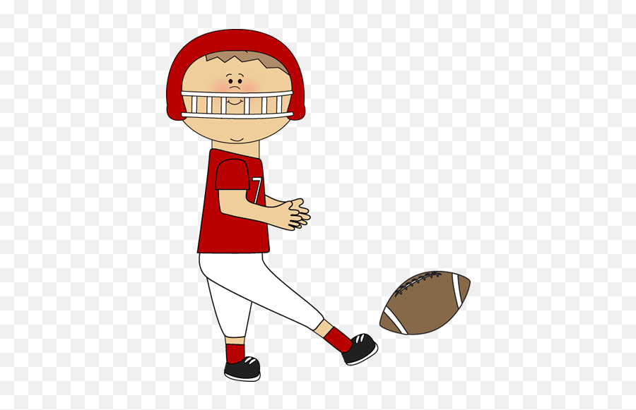 Football Clip Art - Cartoon Kid Kicking Football Emoji,Football Clipart