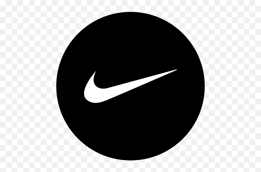 Nike Logo 512x512 - Logo Nike Black Circle Emoji,Nike Logo Png