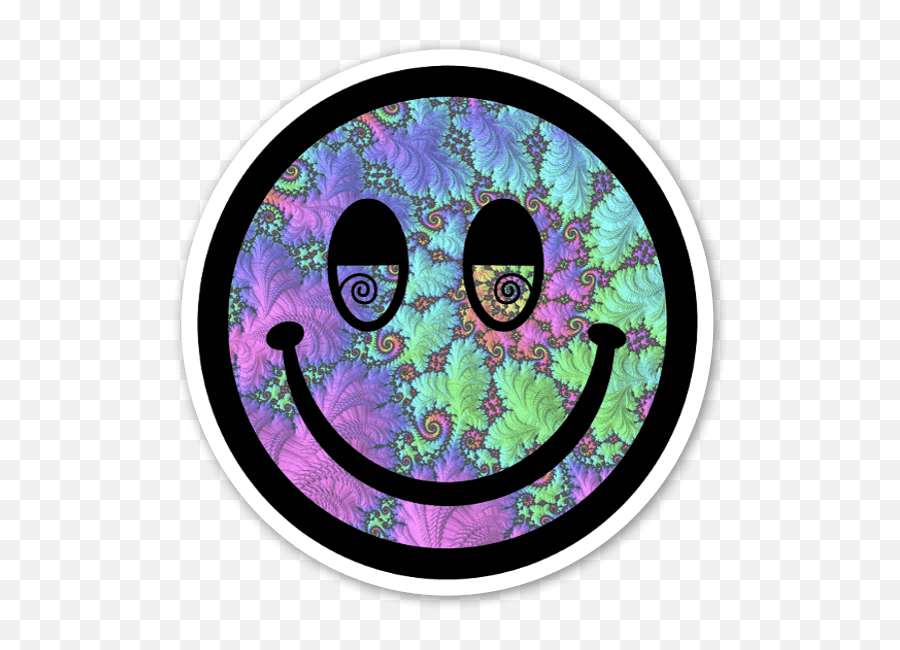 Die Cut Trippy Smiley Face - Psychedelic Smiley Face Emoji,Trippy Png