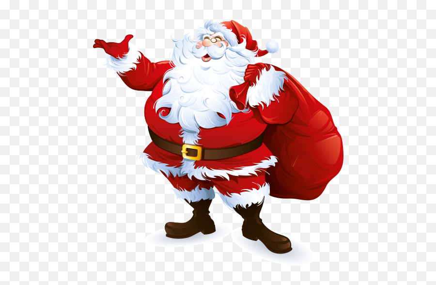 Father Christmas Vector U003e - Father Christmas Transparent Santa Claus Transparent Background Emoji,Christmas Transparent Background