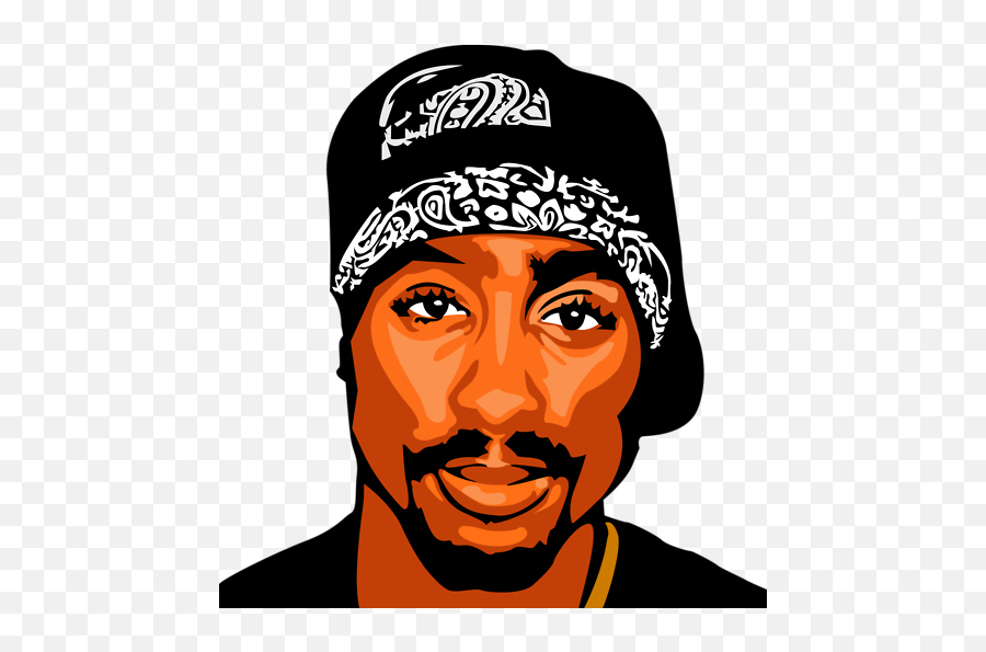 Rapper Png - Tupac Illustration Emoji,Rapper Png