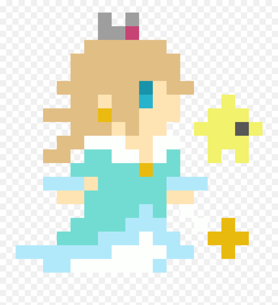 Super Mario Maker Rosalina Costume - Rosalina And Luma Pixel Emoji,Super Mario Maker Png