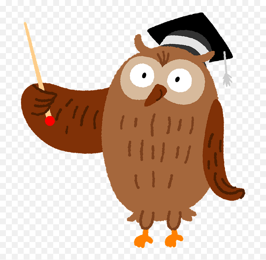 Owl Teacher Clipart Free Download Transparent Png Creazilla - Bird Teacher Clipart Emoji,Teacher Clipart