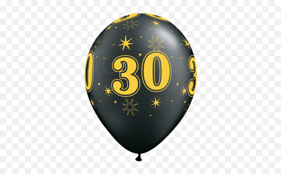 30 Gold Oxy Black - Veronicas Pantry Helium Balloons Melbourne Emoji,Balloon Emoji Png
