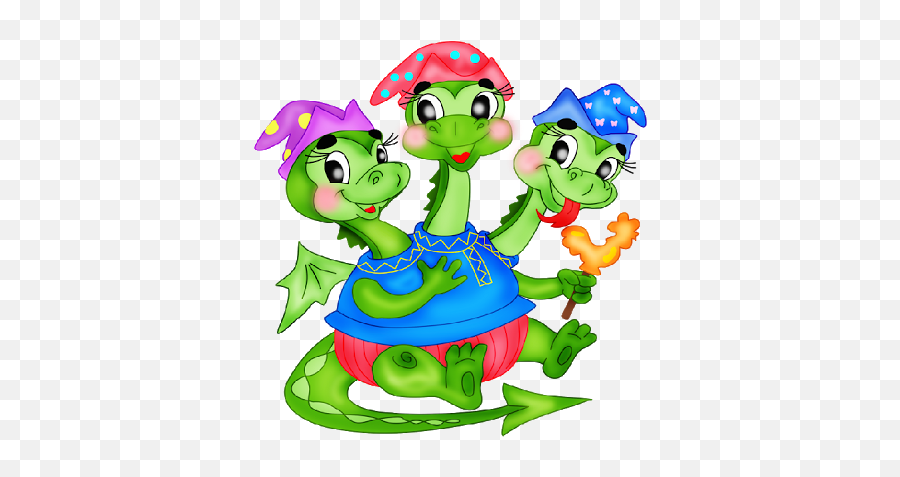 3 Headed Emoji,Green Dragon Clipart