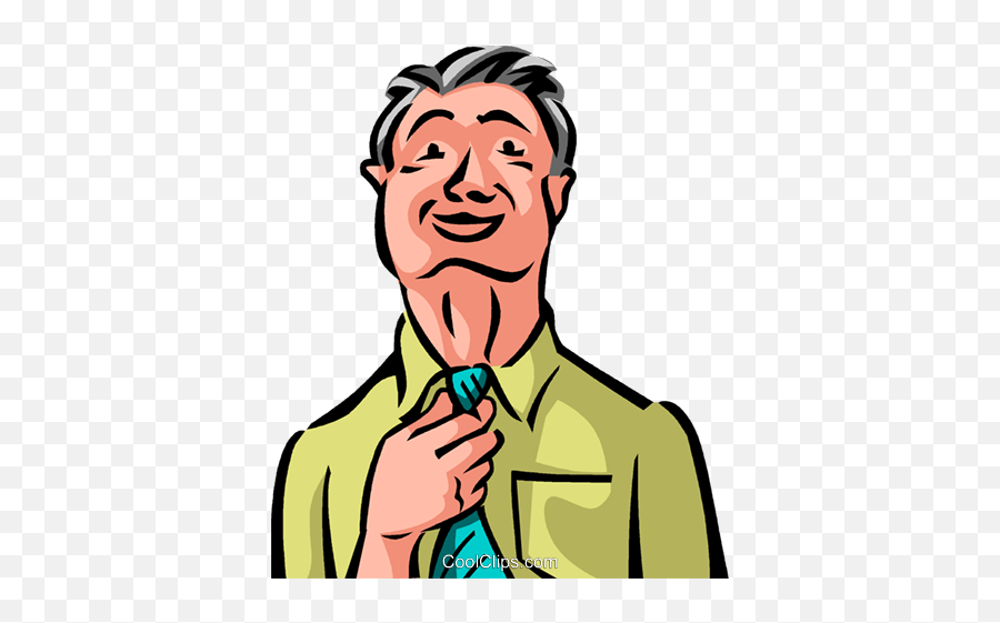 Businessman Fixing His Tie Royalty Free Vector Clip Art Emoji,Fix Clipart