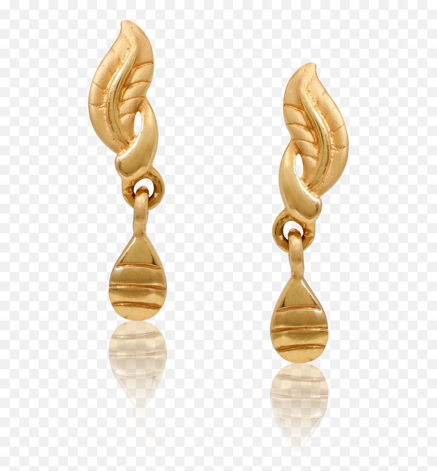 Chic Golden Feather Earrings - Earrings Full Size Png Emoji,Gold Feather Png