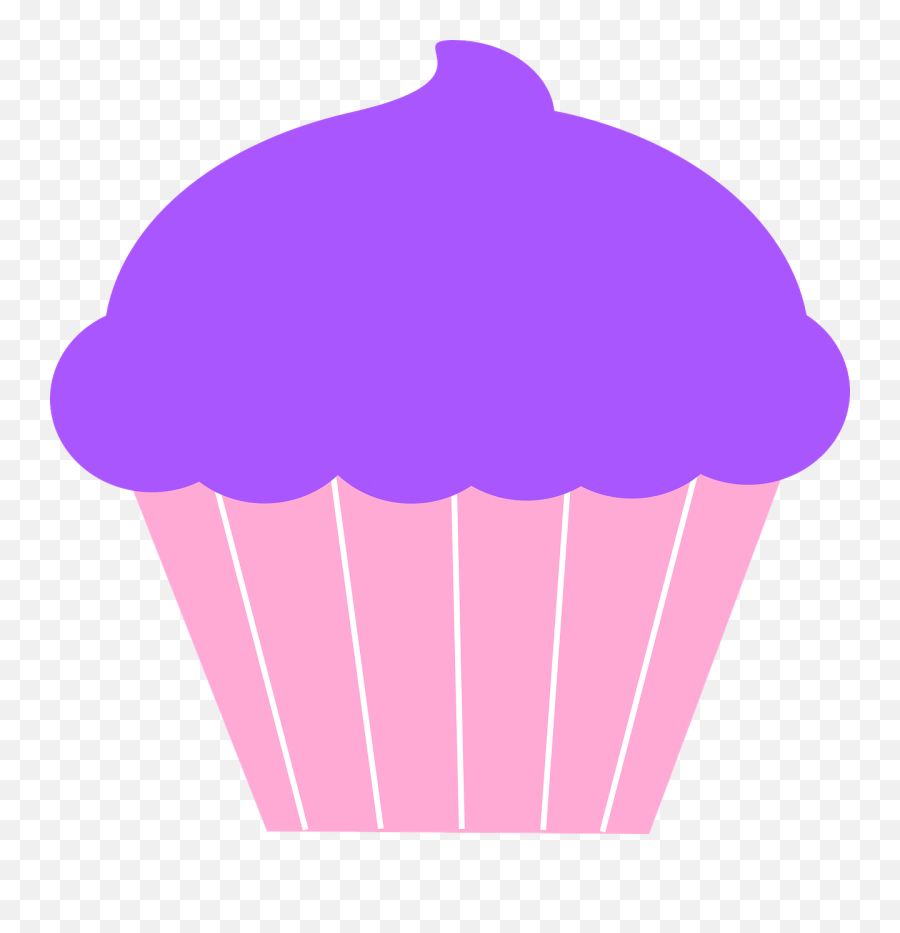 Purple Cupcake Clipart - Clip Art Purple Cupcake Clipart Emoji,Cupcakes Clipart