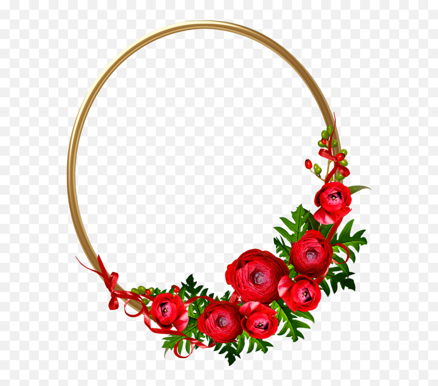 Free Download Red Floral Corner Png Clipart Picture - Flower Gold Funeral Frame Png Emoji,Oval Png