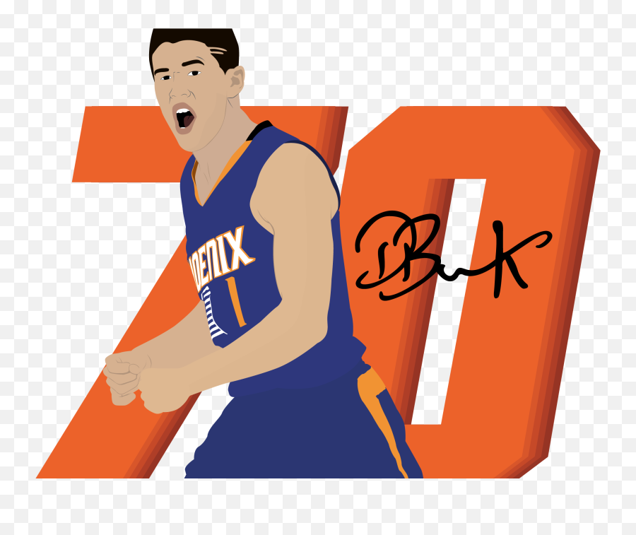 Basketball Player Dribbling Clipart - Png Download Full Devin Booker T Shirt 70 Points Emoji,Basketball Player Clipart