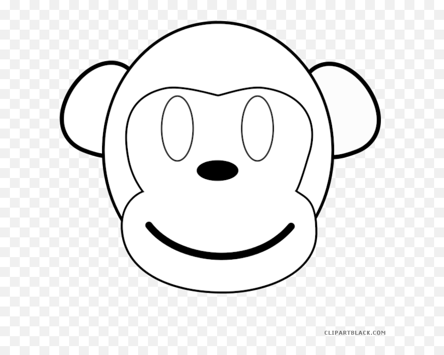 Picture - Dibujo De Cara De Mono Para Colorear Emoji,Monkey Clipart Black And White