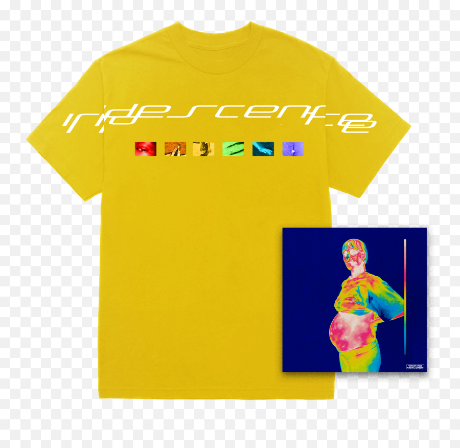 Iridescence Spectrum Tee Digital Album - Brockhampton Yellow Iridescence T Shirt Emoji,Brockhampton Logo